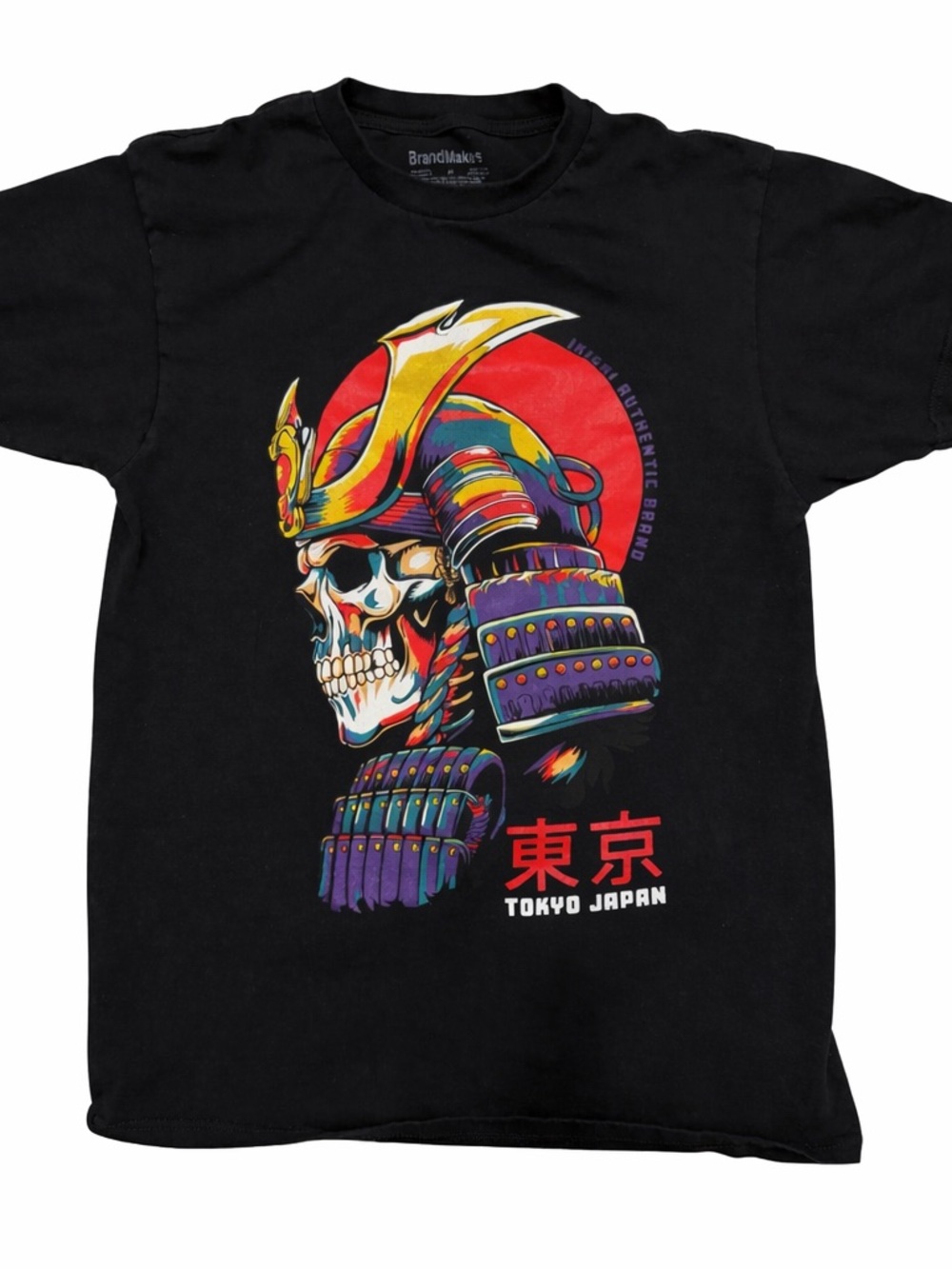 Ikigai Authentic BrandMakers Tokyo Japan Samurai Skull Graphic Tee - Size M